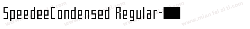 SpeedeeCondensed Regular字体转换